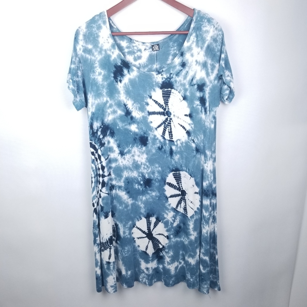 Indian Tropical Fashion Boho Tie Dye Dress S/M